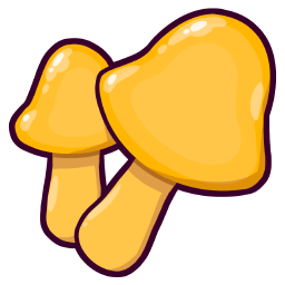 Golden Glowing Mushroom