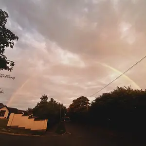 Not the best photo by any stretch of the imagination but who cares; double rainbow!!