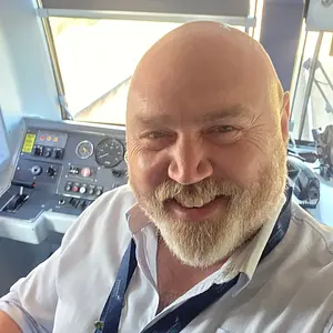 In my cab, on my train!