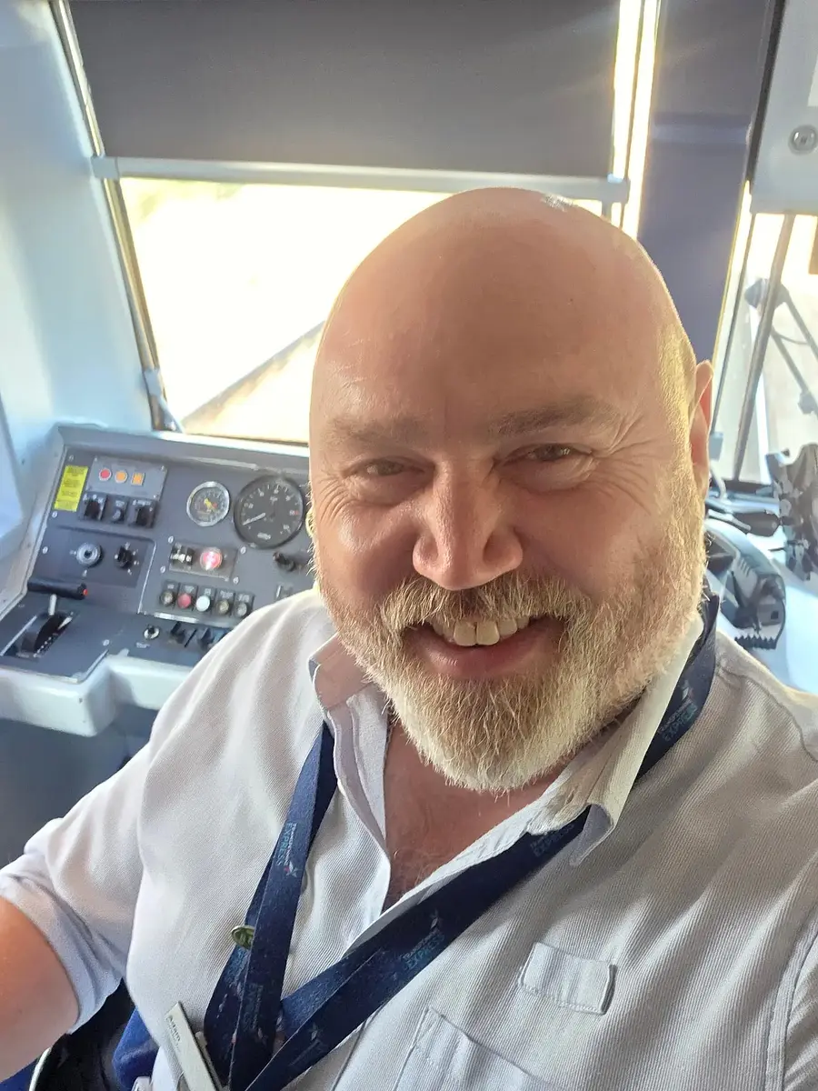 In my cab, on my train!